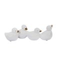 Sagebrook Home Sagebrook Home 13016-01 Dolomite Ducks Figurine; White & Gold 13016-01